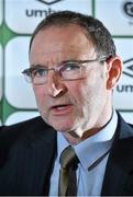 29 October 2014; Martin O'Neill, Republic of Ireland, manager during a squad announcement. Republic of Ireland Squad Announcement, FAI Headquarters, Abbotstown, Dublin. Picture credit: Matt Browne / SPORTSFILE