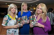 29 October 2014; Lola Donoghue, Lisa Morrissey and Sarah Bergin during the launch of the book 'One Sunday: A Day in the Life of the Mayo Football Team' by Conor Mortimer with Jackie Cahill (published by Hero Books, priced €16.99). McWilliam Hotel, Claremorris, Co. Mayo. Picture credit: Ray Ryan / SPORTSFILE