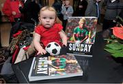 29 October 2014; Conor Mortimer's niece Mia Mortimer, one year old, from Claremorris, Co. Mayo, during the launch of the book 'One Sunday: A Day in the Life of the Mayo Football Team' by Conor Mortimer with Jackie Cahill (published by Hero Books, priced €16.99). McWilliam Hotel, Claremorris, Co. Mayo. Picture credit: Ray Ryan / SPORTSFILE