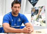 30 October 2014; Leinster's Kevin McLaughlin during a press conference ahead of their Guinness PRO12 Round 7 match against Edinburgh on Friday. RDS Arena, Ballsbridge, Dublin. Picture credit: Stephen McCarthy / SPORTSFILE