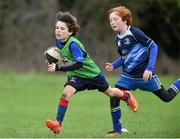 30 October 2014; Jack Griffin, from Dunboyne, Co. Meath, in action against Adam Brereton, from Ratoath, Co. Meath, in action during the Leinster School of Excellence on Tour in Westmanstown RFC, Westmanstown, Co. Dublin. Picture credit: Matt Browne / SPORTSFILE