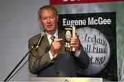 30 October 2014; Michéal O Muircheartaigh at the launch of 'The GAA in My Time' by Eugene McGee. Croke Park, Dublin. Picture credit: Matt Browne / SPORTSFILE