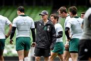 31 October 2014; Ireland head coach Joe Schmidt during an open training session ahead of their Guinness Series Autumn Internationals against South Africa, Georgia and Australia. Ireland Rugby Open Training Session, Aviva Stadium, Lansdowne Road, Dublin. Picture credit: Matt Browne / SPORTSFILE