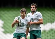 31 October 2014; Ireland's Gordan D'Arcy and Jared Payne in action during an open training session ahead of their Guinness Series Autumn Internationals against South Africa, Georgia and Australia. Ireland Rugby Open Training Session, Aviva Stadium, Lansdowne Road, Dublin. Picture credit: Matt Browne / SPORTSFILE