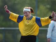 5 May 2007; Diane Mitchell, from Dunlavin, Co Wicklow, and a member of the KARE Special Olympics Club, celebrates scoring a goal for Leinster during the Special Olympics Women's Football Cup Competition 2007. AUL Complex, Clonshaugh, Dublin. Picture credit: Ray McManus / SPORTSFILE