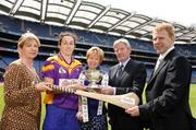 8 May 2007; Wexford manager Stella Sinnott with captain Mary Leacy, Liz Howard, President of the Camogie Association, Liam Peters, Executive Chairman Gala and Gary Desmond, CEO Gala at the launch of the Gala All-Ireland Senior and Junior Camogie Championships. Croke Park, Dublin. Photo by Sportsfile