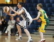 9 May 2007; Shane Geoghegan, St. Joseph's College, in action against Conor Magill, St. Brendan's College. Schools Basketball Second Year Finals, A Boys Final, St. Joseph's College, Galway v St. Brendan's College, Killarney, National Basketball Arena, Tallaght, Dublin. Picture credit: Brian Lawless / SPORTSFILE