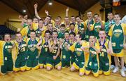 9 May 2007; The St. Brendan's College team celebrate with the cup. Schools Basketball Second Year Finals, A Boys Final, St. Joseph's College, Galway v St. Brendan's College, Killarney, National Basketball Arena, Tallaght, Dublin. Picture credit: Brian Lawless / SPORTSFILE