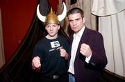 10 May 2007; European Champion Bernard Dunne alongside his next opponent Reidar 'The Viking' Walstad, left, at a press conference to announce details of his upcoming second European title defence fight. Christchurch, Dublin. Picture credit: Brian Lawless / SPORTSFILE