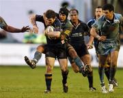 11 May 2007; Gordon D'Arcy, Leinster, is tackled by Robin Sowden Taylor, Cardiff Blues. Magners League, Cardiff Blues v Leinster, Arms Park, Cardiff, Wales. Picture credit: Matt Browne / SPORTSFILE