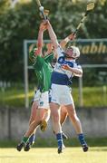 12 May 2007; Mike O'Brien, Limerick, in action against Joe Fitzpatrick and Michael McEvoy, Laois. Allianz National Hurling League, Limerick v Laois,  McDonagh Park, Nenagh, Co. Tipperary. Picture credit: Matt Browne / SPORTSFILE