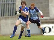 12 May 2007; Brian Mag Fhlionn, Laois, in action against Sean Casserely, Dublin. Minor Football Championship Quater final, Dublin v Laois, Parnell Park, Dublin. Picture credit: Ray Lohan / SPORTSFILE *** Local Caption ***