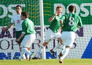 14 May 2007; Adam Rooney, Republic of Ireland, celebrates after scoring his first goal. Elite Phase Under-19 European Championship, Republic of Ireland v Bulgaria, United Park, Drogheda, Co. Louth. Photo by Sportsfile