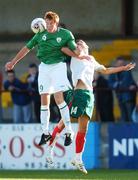 14 May 2007; Adam Rooney, Republic of Ireland, in action against Tsvetan Filipov, Bulgaria. Elite Phase Under-19 European Championship, Republic of Ireland v Bulgaria, United Park, Drogheda, Co. Louth. Photo by Sportsfile