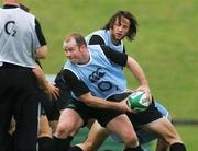 15 May 2007; Ireland's Frankie Sheahan and Neil Best in action during squad training. Ireland Rugby Squad Training, University of Limerick, Limerick. Picture credit: Kieran Clancy / SPORTSFILE