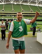 31 October 2014; Ireland's simon zebo after the open training session ahead of their Guinness Series Autumn Internationals against South Africa, Georgia and Australia. Ireland Rugby Open Training Session, Aviva Stadium, Lansdowne Road, Dublin. Picture credit: Matt Browne / SPORTSFILE