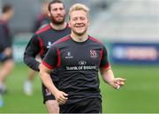 31 October 2014; Ulster's Stuart Olding in action during the captain's run ahead of their Guinness PRO12, Round 7, game against Newport Gwent Dragons on Saturday. Ulster Rugby Captain's Run, Kingspan Stadium, Ravenhill Park, Belfast, Co. Antrim. Picture credit: John Dickson / SPORTSFILE