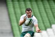 31 October 2014; Ireland's Peter O'Mahony in action during an open training session ahead of their Guinness Series Autumn Internationals against South Africa, Georgia and Australia. Ireland Rugby Open Training Session, Aviva Stadium, Lansdowne Road, Dublin. Picture credit: Matt Browne / SPORTSFILE