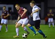 31 October 2014; Ryan Connolly, Galway, in action against ian Ryan, UCD. SSE Airtricity League Promotion/Relegation, Play-Off, Second Leg, Galway v UCD, Eamonn Deacy Park, Galway. Picture credit: David Maher / SPORTSFILE