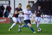 31 October 2014; Conor Cannon, UCD, in action against Paddy Barrett,Galway. SSE Airtricity League Promotion/Relegation, Play-Off, Second Leg, Galway v UCD, Eamonn Deacy Park, Galway. Picture credit: David Maher / SPORTSFILE