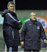 31 October 2014; Tommy Dunne, right, Galway manager. SSE Airtricity League Promotion/Relegation, Play-Off, Second Leg, Galway v UCD, Eamonn Deacy Park, Galway. Picture credit: David Maher / SPORTSFILE
