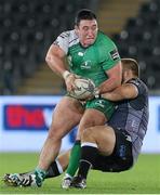 31 October 2014; Dennis Buckley, Connacht, is tackled by Dmitri Arhip, Ospreys. Guinness PRO12, Round 7, Ospreys v Connacht, Liberty Stadium, Swansea, Wales. Picture credit: Steve Pope / SPORTSFILE