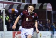 31 October 2014; Ryan Manning, Galway, celebrates after scoring his side's second goal. SSE Airtricity League Promotion/Relegation,   Play-Off, Second Leg, Galway v UCD, Eamonn Deacy Park, Galway. Picture credit: David Maher / SPORTSFILE