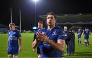 31 October 2014; Kevin McLaughlin, Leinster, following his side's victory. Guinness PRO12, Round 7, Leinster v Edinburgh. RDS, Ballsbridge, Dublin. Picture credit: Stephen McCarthy / SPORTSFILE