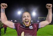 31 October 2014; Ryan Connolly, Galway, celebrates at the end of the game. SSE Airtricity League Promotion/Relegation,   Play-Off, Second Leg, Galway v UCD, Eamonn Deacy Park, Galway. Picture credit: David Maher / SPORTSFILE