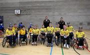 1 November 2014; The Ulster team after the M.Donnelly GAA Wheelchair Hurling Interprovincial third place playoff game against Leinster at the Knocknarea Arena, Institute of Technology, Sligo. Picture credit: Stephen McCarthy / SPORTSFILE