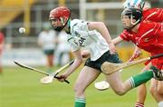 6 May 2007; Niamh Mulcahy, Limerick, in action against Aisling Thompson, Cork. Camogie National League Division 1B Final, Cork v Limerick, Nowlan Park, Co. Kilkenny. Picture credit: Matt Browne / SPORTSFILE