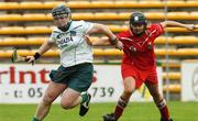 6 May 2007; Marie Keating, Limerick, in action against Ann Marie Fleming, Cork. Camogie National League Division 1B Final, Cork v Limerick, Nowlan Park, Co. Kilkenny. Picture credit: Matt Browne / SPORTSFILE