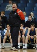 9 May 2007; Cobh Community College coach Ger Gibbons issues instructions to his players. Schools Basketball Second Year Finals, C Boys Final, Dunmore Community College, Galway v Cobh Community College, Cork, National Basketball Arena, Tallaght, Dublin. Picture credit: Brian Lawless / SPORTSFILE