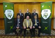 12 May 2007; From back row, Sean Brady, FAI Instructor, James McKell, Tipperary, Paul McKeown, FAI Instructor. Front row, Paul Hamill, FAI Education Manager, Willie Brady, Chair FAI Referee Committee, and Pat Kelly, Manager of FAI Referee Department at the FAI School of Excellence for Referees. Radisson Hotel, Dublin Airport. Picture credit: Ray Lohan / SPORTSFILE  *** Local Caption ***