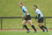 16 May 2007; Luke Fitzgerald, left, and Brian Carney in action during Ireland squad training. Ireland Rugby Squad Training, University of Limerick, Limerick. Picture credit: Brendan Moran / SPORTSFILE