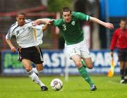 16 May 2007; Eddie Nolan, Republic of Ireland, in action against Sidney Sam, Germany. Elite Phase Under-19 European Championship, Republic of Ireland v Germany, Dalymount Park, Dublin. Picture credit: David Maher / SPORTSFILE