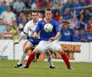 5 May 2007; Peter Thompson, Linfield, in action against Adam McMinn, Dungannon Swifts. JJB Sports Irish Cup Final, Linfield v Dungannon Swifts, Windsor Park, Belfast, Co. Antrim. Picture credit: Oliver McVeigh / SPORTSFILE