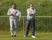 17 May 2007; Republic of Ireland manager Steve Staunton  with goalkeeping coach Alan Kelly, left, during squad training. Republic of Ireland Squad Training, Malahide United Football Club, Co Dublin. Picture credit: Pat Murphy / SPORTSFILE