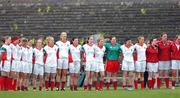 6 May 2007; The Mayo team before the start of the game. Suzuki Ladies NFL Division 1 Final, Mayo v Galway, Dr Hyde Park, Roscommon. Photo by Sportsfile