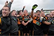2 November 2014; The Austin Stacks team, including Kieran Donaghy and Wayne Guthrie, celebrate after the game. Kerry County Senior Football Championship Final Replay, Austin Stacks v Mid Kerry, Fitzgerald Stadium, Killarney, Co. Kerry. Picture credit: Brendan Moran / SPORTSFILE