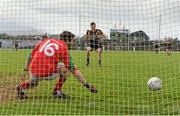 2 November 2014; Pat McCarthy, Austin Stacks, scores his side's second goal from a penalty. Kerry County Senior Football Championship Final Replay, Austin Stacks v Mid Kerry, Fitzgerald Stadium, Killarney, Co. Kerry. Picture credit: Brendan Moran / SPORTSFILE