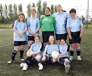 5 May 2007; The Eastern Region Special Olympics team, back row, left to right, Amy Hayden, Pauline O'Reilly, Christina Montague, Kerry McEvoy and Paula Thornton, front row, l to r, Grainne Killeen, Sarah Boyne and Ruth Murphy. Special Olympics Women's Football Cup Competition 2007. AUL Complex, Clonshaugh, Dublin. Picture credit: Ray McManus / SPORTSFILE