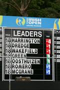 19 May 2007; Leaderboard after the 3rd Round. Irish Open Golf Championship, Adare Manor Hotel and Golf Resort, Adare, Co. Limerick. Picture credit: Kieran Clancy / SPORTSFILE