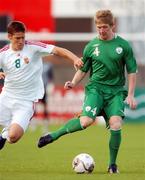 19 May 2007; Alan Power, Republic of Ireland, in action against Attila Filkor, Hungary. Elite Phase Under-19 European Championship, Republic of Ireland v Hungary, United Park, Drogheda, Co. Louth. Photo by Sportsfile
