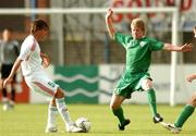 19 May 2007; Sandor Nagy, Hungary, in action against Alan Power, Republic of Ireland. Elite Phase Under-19 European Championship, Republic of Ireland v Hungary, United Park, Drogheda, Co. Louth. Photo by Sportsfile