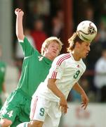 19 May 2007; Krisztian Nemeth, Hungary, in action against Alan Power, Republic of Ireland. Elite Phase Under-19 European Championship, Republic of Ireland v Hungary, United Park, Drogheda, Co. Louth. Photo by Sportsfile