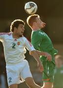 19 May 2007; Adam Rooney, Republic of Ireland, in action against Tamas Sipos, Hungary. Elite Phase Under-19 European Championship, Republic of Ireland v Hungary, United Park, Drogheda, Co. Louth. Photo by Sportsfile