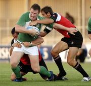19 May 2007; Ireland's Stephen Keogh is tackled by Ryan Smith, Canada. Barclays Churchill Cup, Ireland A v Canada, Sandy Park, Exeter, England. Picture credit: Richard Lane / SPORTSFILE