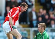 20 May 2007; James Masters, Cork, celebrates scoring his side's first goal as Shane Gallagher, Limerick, looks on. Bank of Ireland Munster Senior Football Championship Quarter-Final, Cork v Limerick, Pairc Ui Chaoimh, Cork. Picture credit: Brendan Moran / SPORTSFILE
