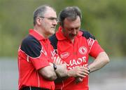 20 May 2007; Tyrone manager Mickey Harte and his assistant Tony Donnelly watch the game from the side. Bank of Ireland Ulster Senior Football Championship Quarter-Final, Fermanagh v Tyrone, St Tighearnach's Park, Clones, Co Monaghan. Picture credit: Oliver McVeigh / SPORTSFILE